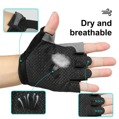 Fingerless Gym Training Gloves for Men's