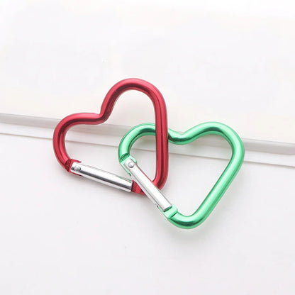 1 Pcs Heart-shaped Aluminum Carabiner Key Chain