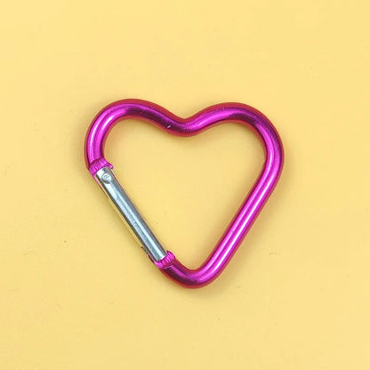 1 Pcs Heart-shaped Aluminum Carabiner Key Chain