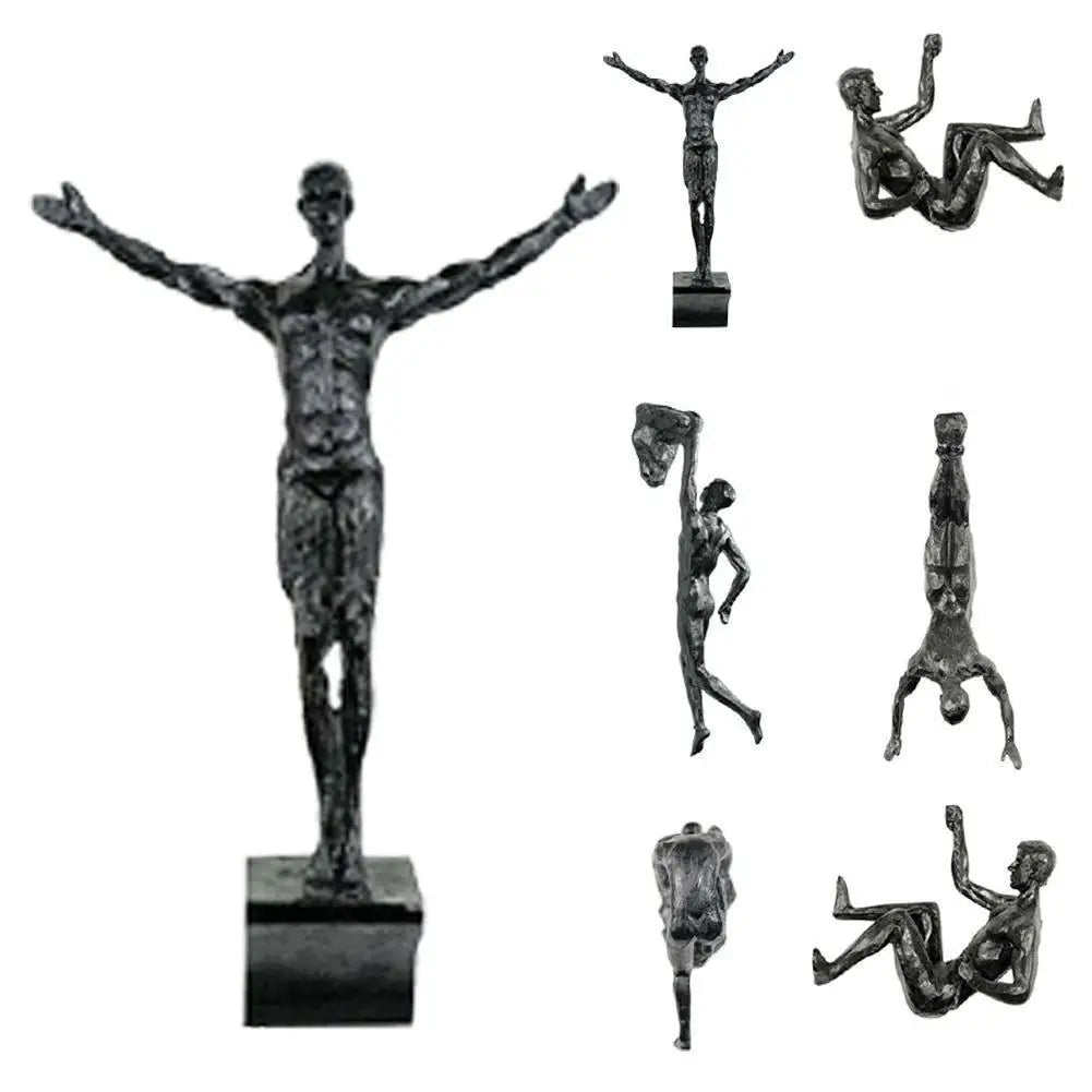 Athlete Rock Climbing Man Resin Background Wall Hanging Decoration